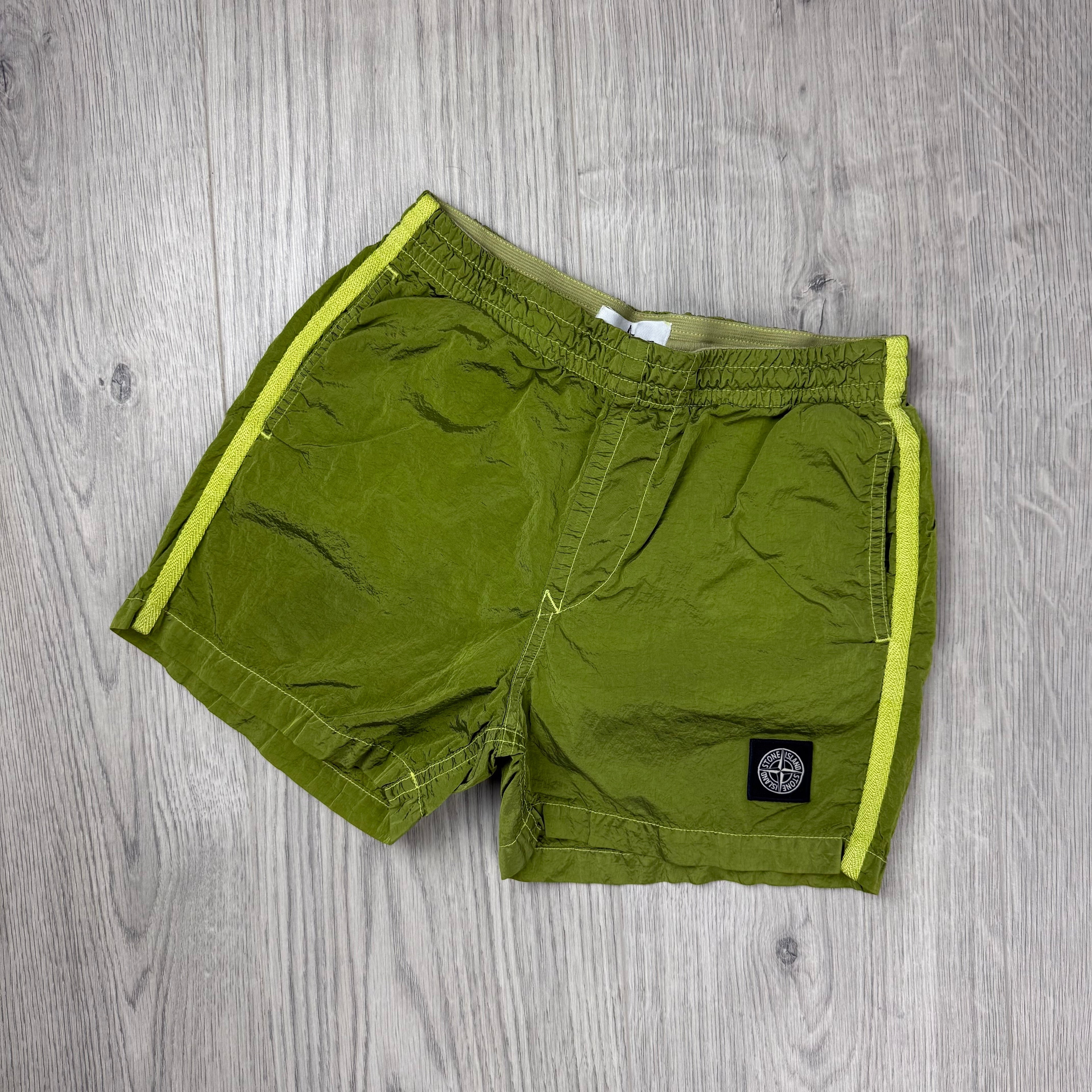Stone Island Junior Swim Shorts - Lime