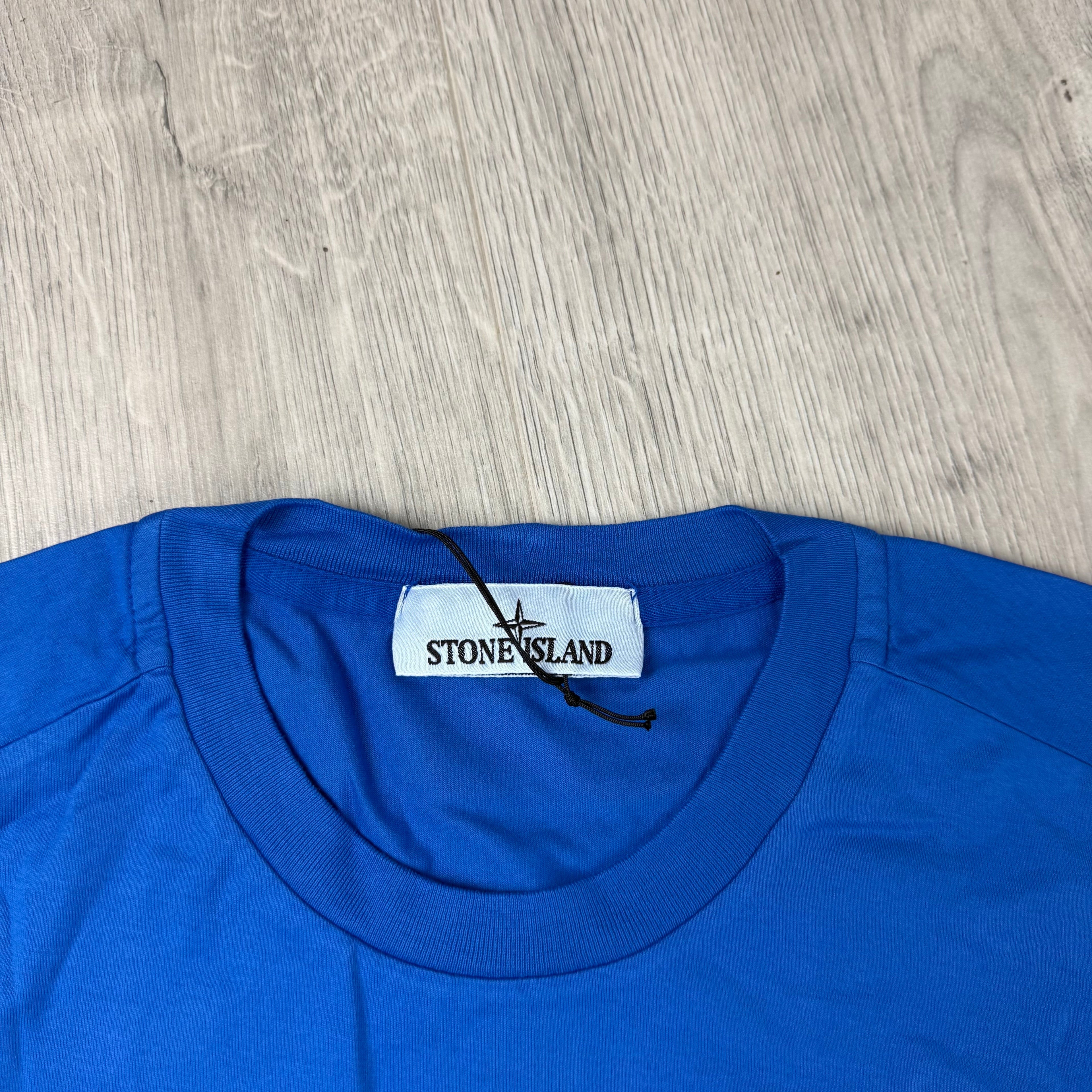 Stone Island Patch T-Shirt - Bright Blue