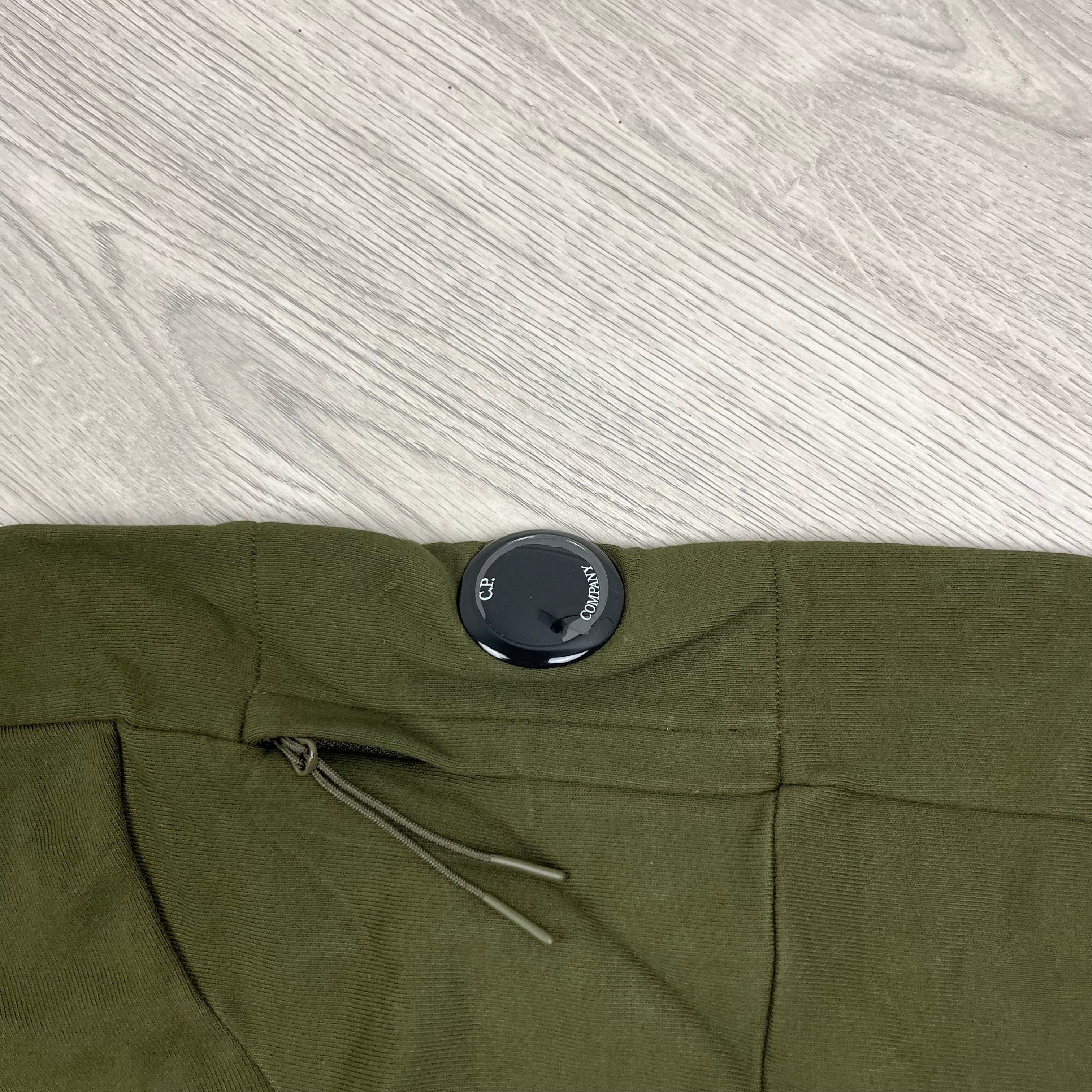 CP Company Raised Fleece Zip Hoodie - Ivy Green