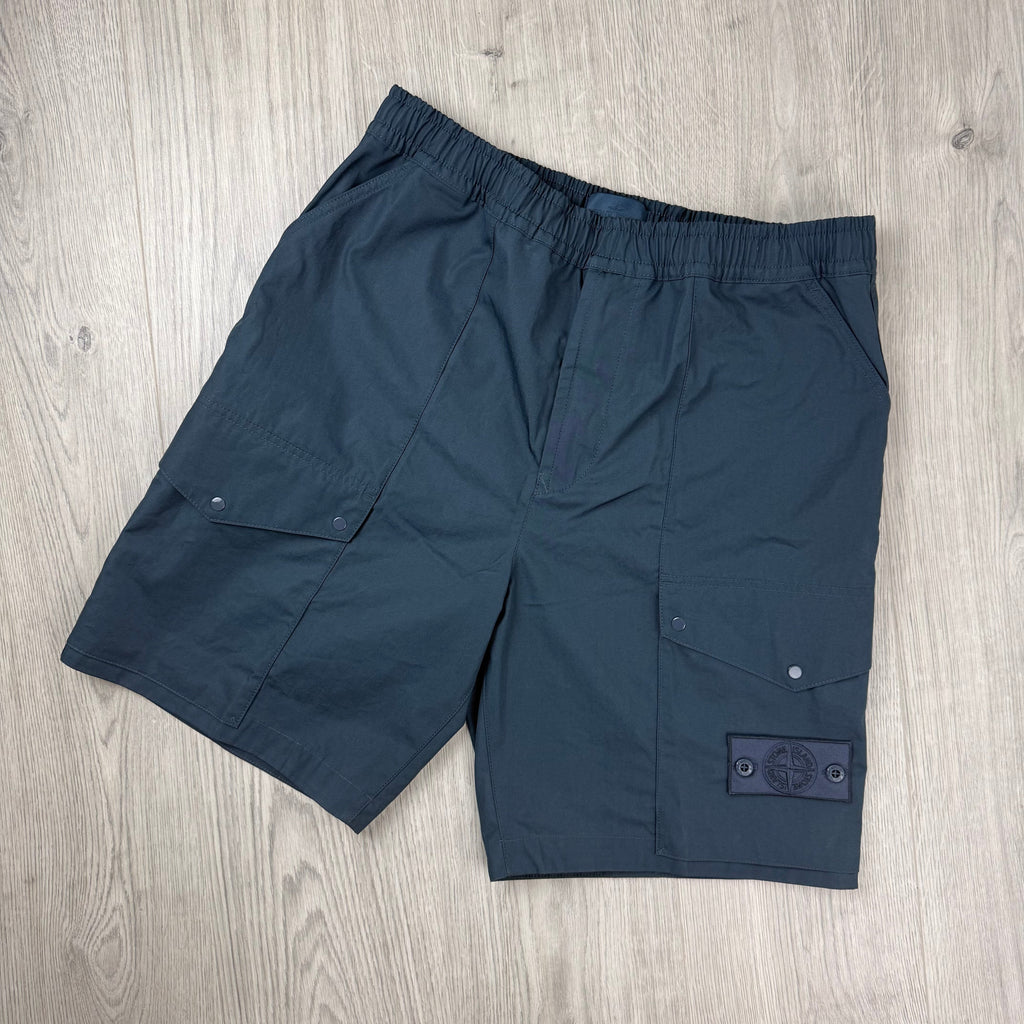 Stone Island Ghost Cargo Shorts - Slate Blue