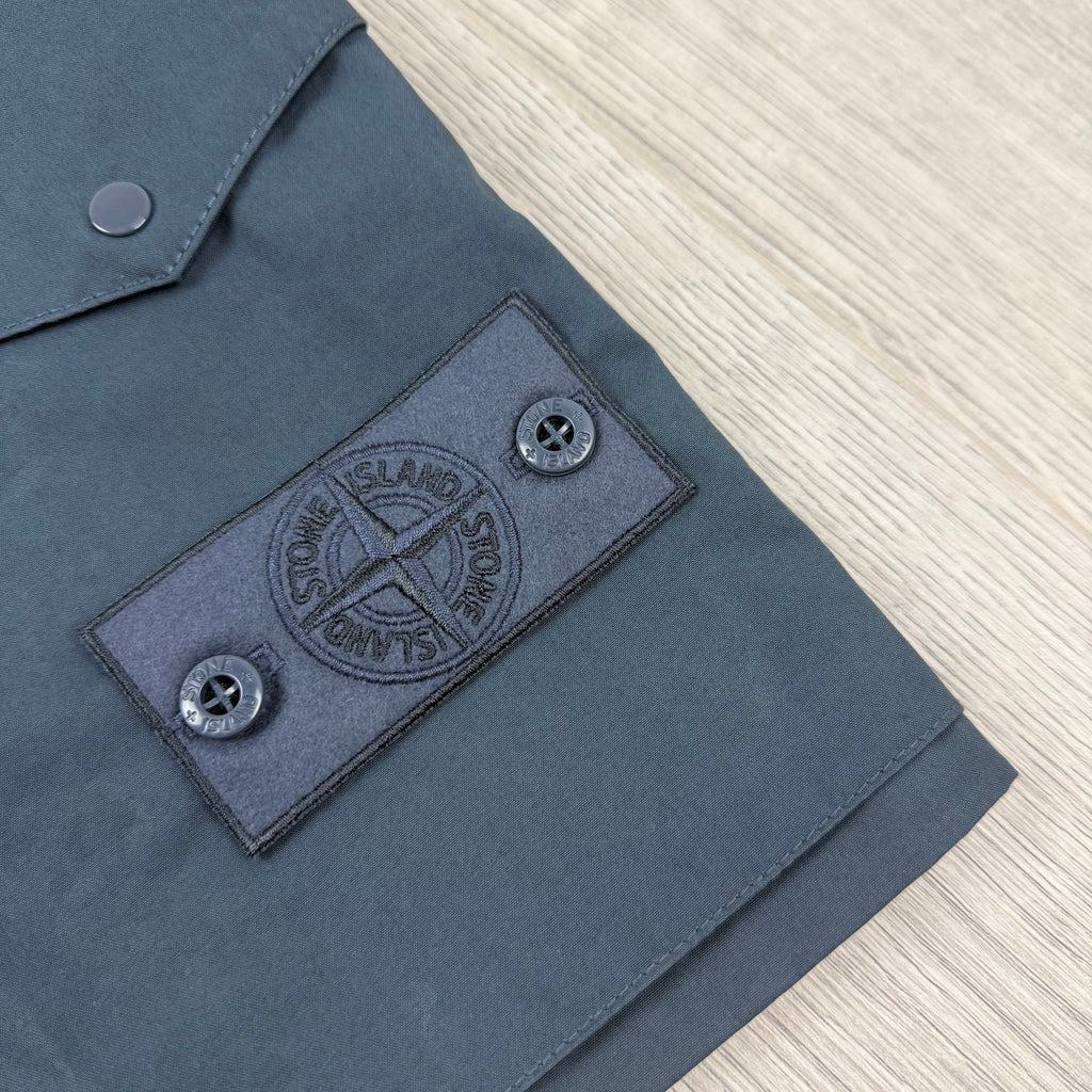 Stone Island Ghost Cargo Shorts - Slate Blue