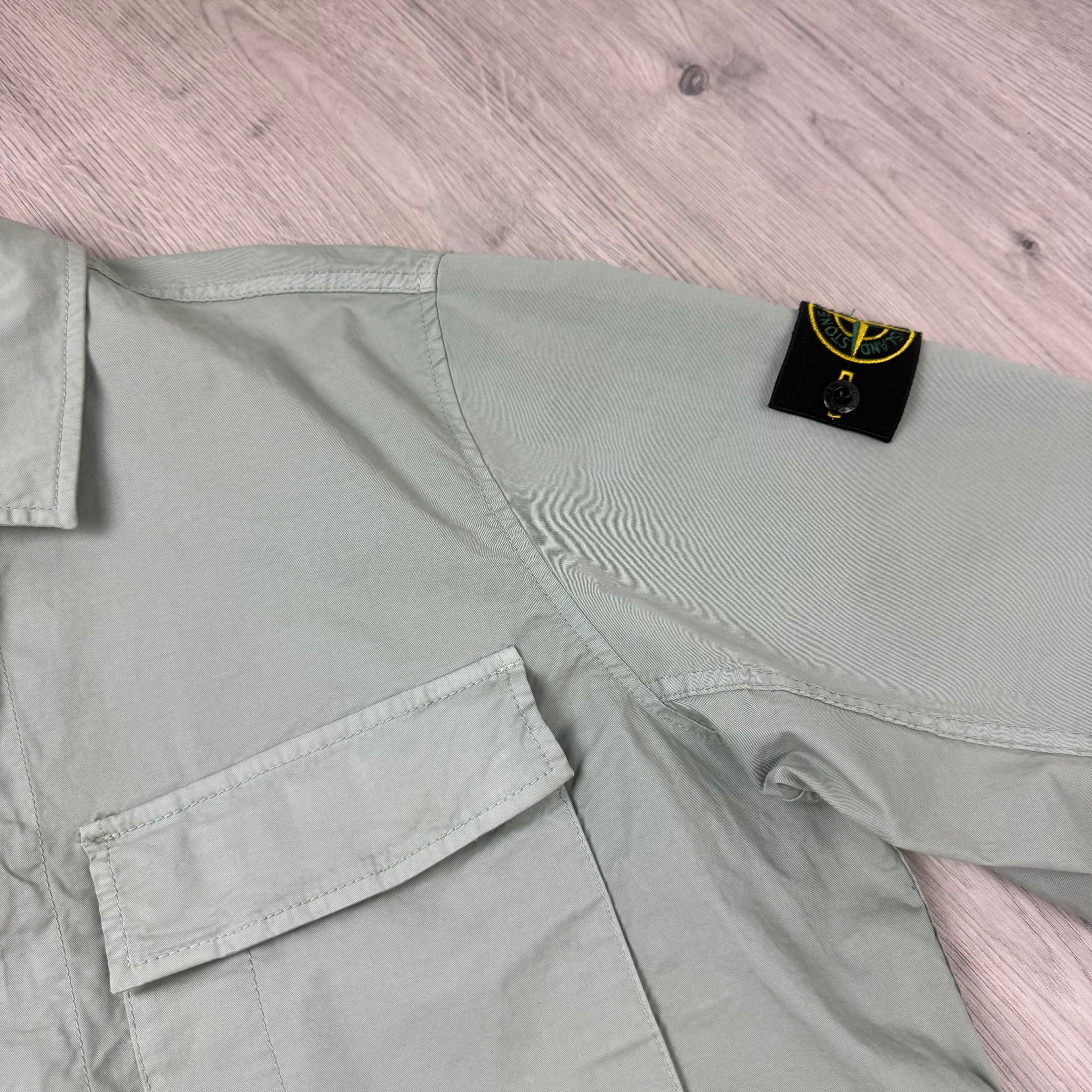 Stone Island Zip Overshirt - Sage