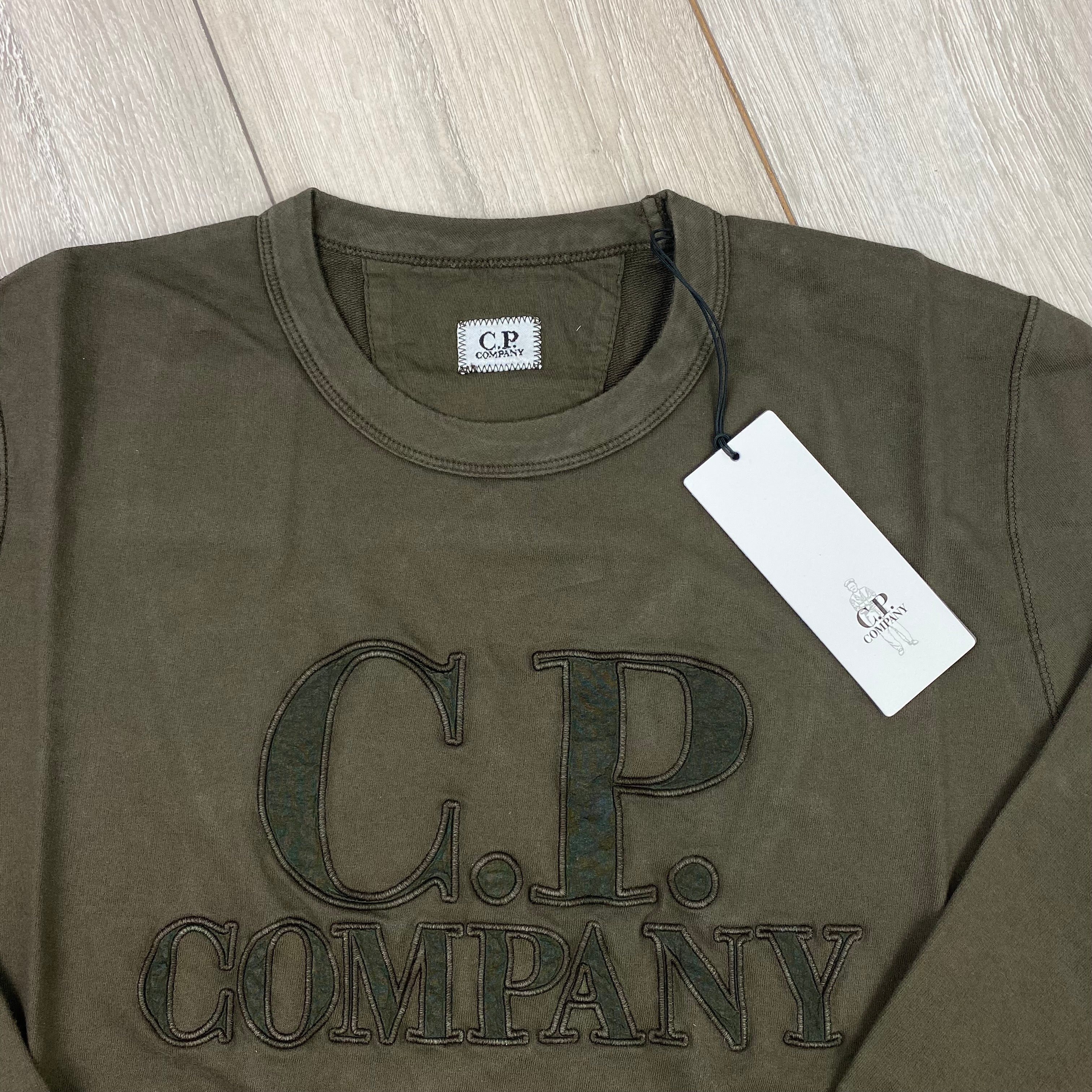CP Company Embroidered Sweatshirt - Ivy Green