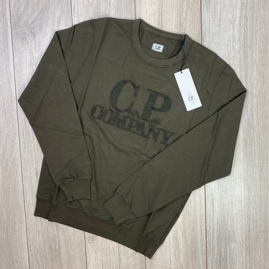 CP Company Embroidered Sweatshirt - Ivy Green