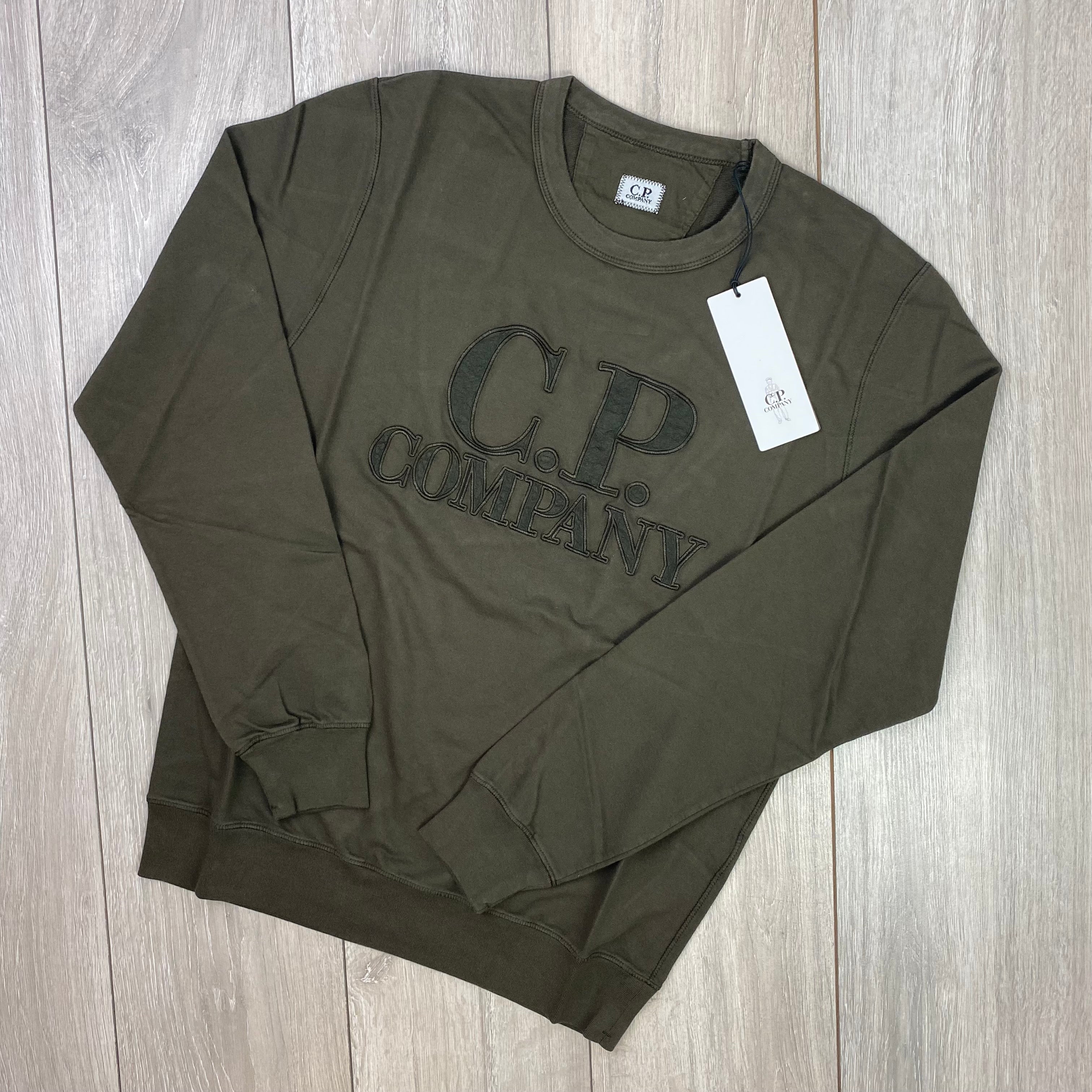 CP Company Embroidered Sweatshirt - Ivy Green